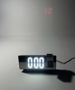 Digital Alarm Clock 7.8" Mirror Screen With LED Projection Temperature And Date - Picture 1 of 20