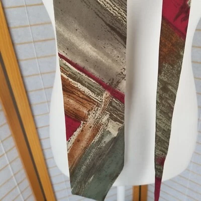 Corbata de seda Guy Laroche estilo lobo de Wall Street estampado años 90 Foto 1 de 4