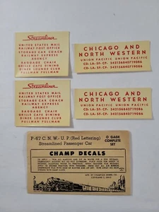 Champ Decals P-67 C.N.W -UP Streamlined Passenger Car in Red - Picture 1 of 1