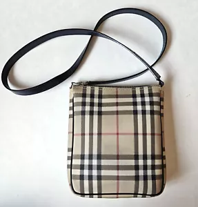 Burberry House Check Crossbody Swingpack Bag Coated Canvas - Picture 1 of 12