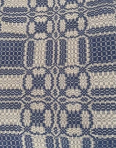 New Primitive Colonial NAVY BLUE LOVER'S KNOT COVERLET Bedspread Cover KING - Picture 1 of 3