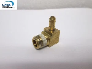 15X Brass Fittings Male Barb 90 Deg. Elbow Pipe 1/4" 1/8" 2mm 5mm NPT *** NEW - Bild 1 von 3