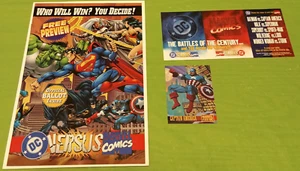 DC Versus Marvel Comics Vorschau 1996 mit Stimmzettel, Einsatz & Captain America Karte - Bild 1 von 16