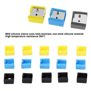 MK8 Silicone Sleeve Heat‑Resistant Keep Steady Tools For Heating Block Cleaning♡ - Zdjęcie 1 z 12