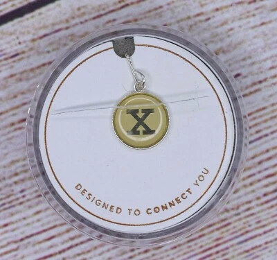 NUEVO Alex and Ani Inicial x .925 Plata de Ley 14KT Cadena Estación Dije PlataA Foto 1 de 2