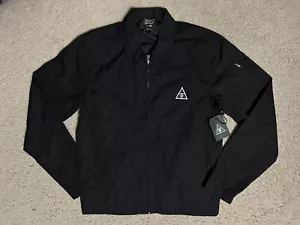 HUF x OBEY Collab Full Zip Black Jacket - Mens SMALL - Picture 1 of 12