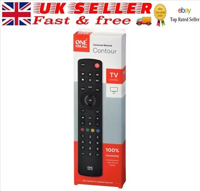 Universal Remote Control - One For All URC1210 Contour TV - Black - Image 1 of 4