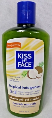 Gel de banho Kiss My Face Tropical Indulgence creme de coco 16 oz. - Imagem 1 de 2