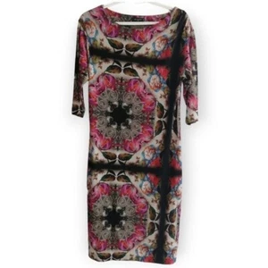 ETRO Wool Blend Floral Paisley Art to Wear 3/4 Sleeve Sheath Dress 44 IT or 8 US - Picture 1 of 15