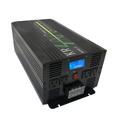 3000W Power Inverter 12V DC to 120V AC Pure Sine Wave Converter with LCD Display - Image 1 of 4
