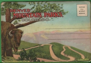 Vintage Folio Fold-Out Accordion Postcard Denver Mountain Parks Colorado CO  - Picture 1 of 3