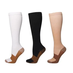 Compression Socks Stockings Womens Mens Knee High Medical 20-30 mmHG S/M-X/XL - Foto 1 di 12