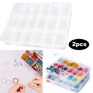 2Pcs Kids Snack Box with 18 Removable Grids Compartments Snackle Trays Travel - Picture 1 of 10