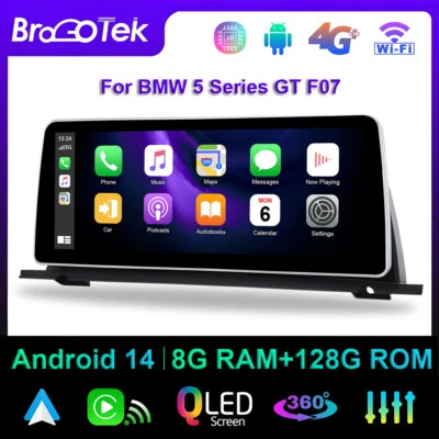 DSP Carplay Für BMW 5er F07 Android 14 Autoradio GPS SWC Octa Core 8GB+128GB  - Bild 1 von 4