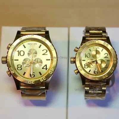 NUEVO NIXON 51-30 + 42-20 HIS & HERS Juego de Reloj ORO CRONO A083502 ¡OFERTA DE REGALO! BONITO Foto 1 de 4