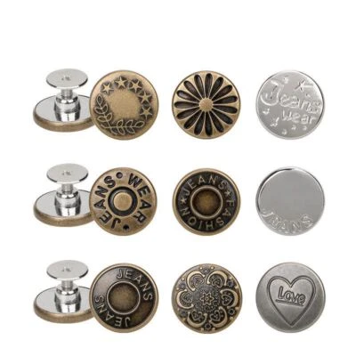 Jeans Waist Buttons Replacement On For Repair Brass Denim Stud Hammer Buttons - Image 1 of 4