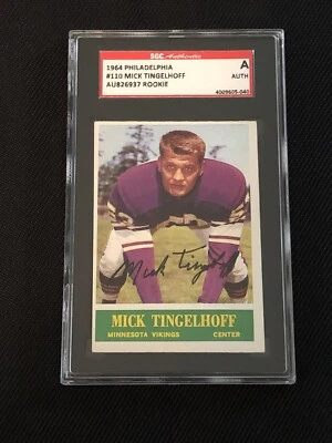 HOF MICK TINGELHOFF 1964 PHILADELPHIA ROOKIE SIGNED AUTOGRAPH CARD SGC AUTHENTIC - Image 1 of 2