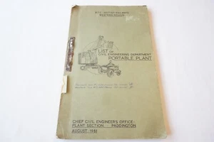1961 Western Region Portable Plant Civil Engineering Railway Book - Picture 1 of 10