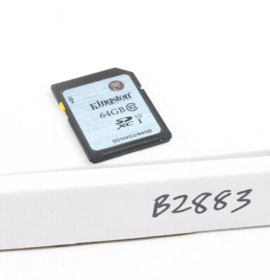 Kingston class 10 Memory Card 64GB SDXC SD - UK Seller (B2883) - Image 1 of 2