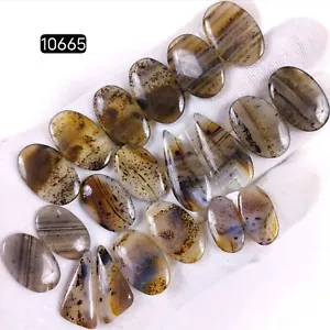 10Pairs 197Cts Natural Montana Agate Cabochon Gemstone Lot 30x12 20x14mm#R-10665 - Picture 1 of 4