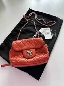 Chanel Red Quilted Lambskin mini flap bag red - Picture 1 of 17