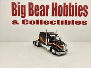 1/64 DCP Black/Red/Yellow Peterbilt 579 72" Midroof Sleeper Tractor - Picture 1 of 11