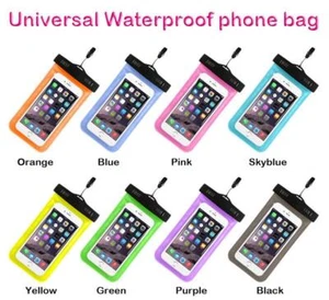 Dünne leichte UNIVERSAL 6" HANDYHÜLLE TASCHE für Sport Schwimmen Strand Pool mit Schlüsselband - Bild 1 von 32