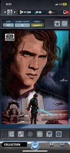 Star Wars Card Trader Galaxy Chrome- Legendary Anakin Skywalker Mojo 50cc - Picture 1 of 3