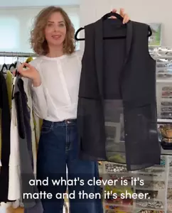 Chaleco COS Trinny *Súper Raro* Chaleco Negro Capas Camisa Sin Mangas Talla 34/8 - Imagen 1 de 23