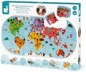 Janod Bath Explorers Map - Early Years Bath  Educational Game For Kids - Picture 1 of 11