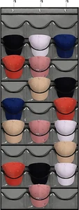 Organizador de gorras con 27 bolsillos, colgador para puerta, con 3 ganchos - Imagen 1 de 12