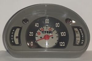 Fiat 600 - Armaturen, Tacho, Tachometer (VEGLIA) guter Zustand (Dunkelgrau)