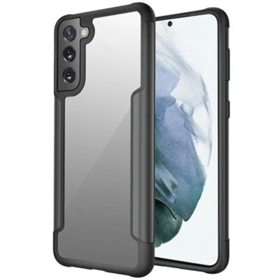 Aluminum Alloy Transparent TPU Slick Hybrid Case for Samsung S22 5G BLACK - Image 1 of 2