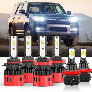 6000K For Toyota Highlander 2014-2019 LED Headlight Bulbs High/Low+Fog Light Kit - Picture 1 of 14