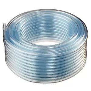1/2" ID x 5/8" OD x 100 ft - Crystal Clear Flexible PVC Vinyl Tubing - BPA Free - Picture 1 of 3