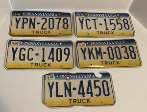 PENNSYLVANIA Authentic License Plates Lot Of 5 “ROADKILL / CRAFT CONDITION” - Picture 1 of 12