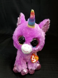 TY Beanie Boos 10" Medium ROSETTE Purple Unicorn Animal Plush w/ Tag EUC 2019 - Bild 1 von 6