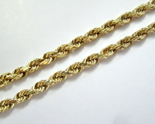 GOLD CHAIN 14K Yellow ROPE NECKLACE 24