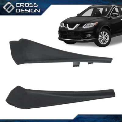 Front Windshield Wiper Side Cowl Extension Cover 2PCS Fit For 14-20 Nissan Rogue - Image 1 of 4