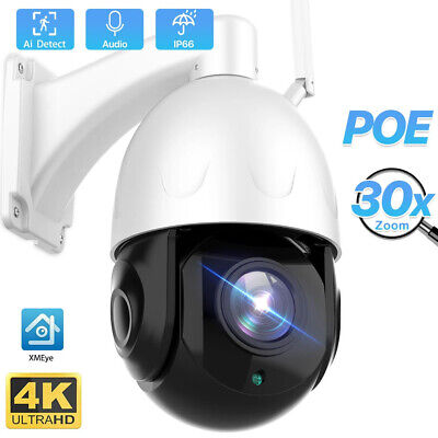 4K PTZ 30X Zoom Hikvision Compatible 8MP 2Way Audio IP Kamera POE Auto Tracking • 219.99€