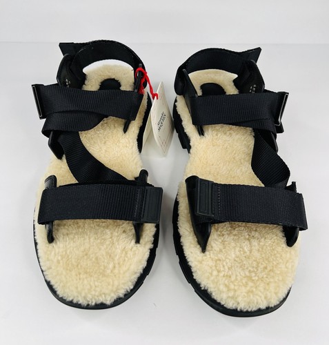 Sandali da uomo Alexander McQueen cinturino shearling plateau EU 44 US 11