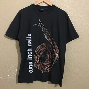 NIN Nine Inch Nails Further Down The Spiral Tour Tee Faded Black T-Shirt Large - Picture 1 of 7