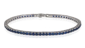 bracciale uomo rossoamante argento rodiato ubrt251 tennis zirconi blu 19,5 cm - Foto 1 di 2