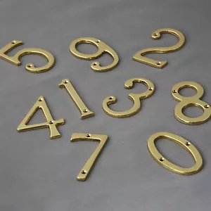 Traditional Brass Front Door Numbers - Picture 1 of 15