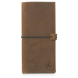 Genuine Leather Passport Wallet - 4.25 x 9 - Large Leather Passport Holder fo... - Picture 1 of 5