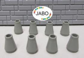 (B18/1/7) LEGO 8x Cone Cone 5489 / 5489b 1x1 Vintage Light Grey