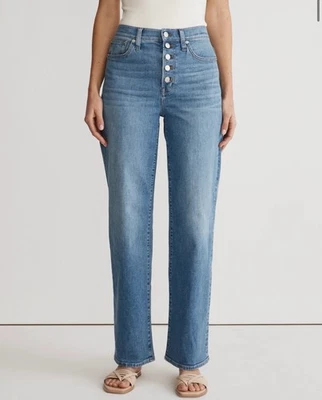 Madewell изогнутый идеальный винтажный широкие джинсы синий размер 29 кнопка мухи джинсовой ткани - Изображение 1 из 4