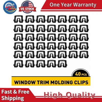 Set of 40 Body Front Windshield Reveal Trim Molding Clips For 1964-1993 Ford - Imagem 1 de 4