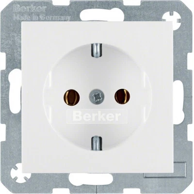 Berker 47438989 Steckdose Schuko, S. 1, polarweiß glänzend - Bild 1 von 4