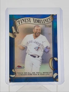 JOE CARTER 2025 TOPPS FINEST TIMELINES BLUE REFRACTOR BLUE JAYS /99 Q5369 - Picture 1 of 2